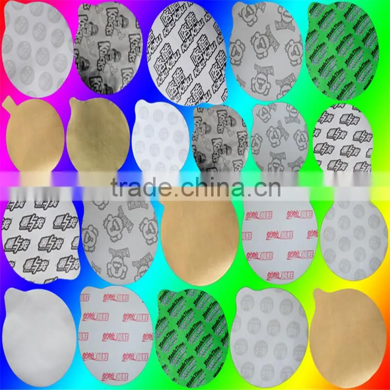 Laminated aluminum foil bottle lid seal/aluminum foil sealing lid for yogurt packaging