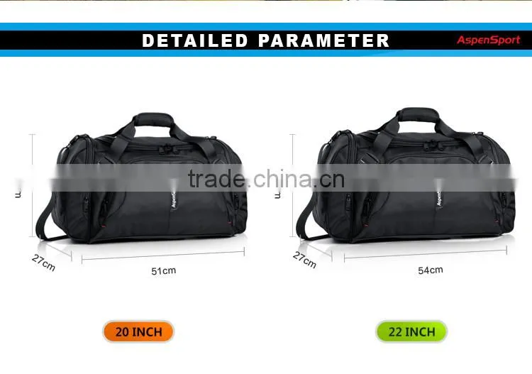2016 new arrival fashion travel duffle bag GYM bag with water resistant