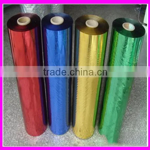 Colorful metalized film for book covers