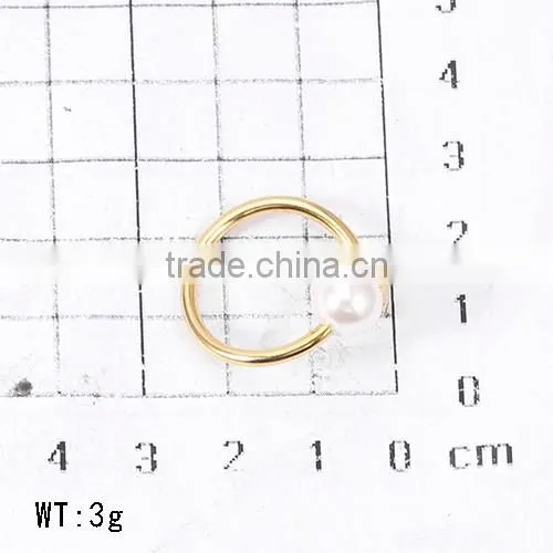 China wholesale touch love fashion stainless steel teddy bear pearl elegant women ring
