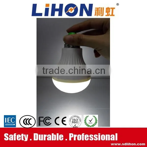 7way high quality chip temperature color change rechargable LED light bulb made in Foshan