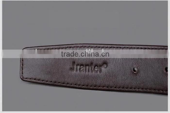 Custome Business Men Genuine Ostrich Leather Belt Brown with Stainless Steel Buckle