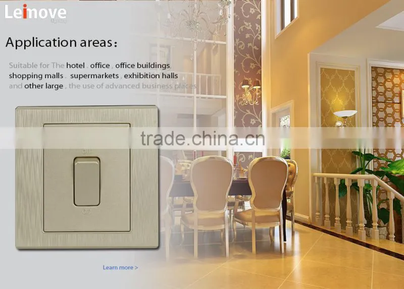 woven gold finish three gang one/two way arbitrary point wall switch