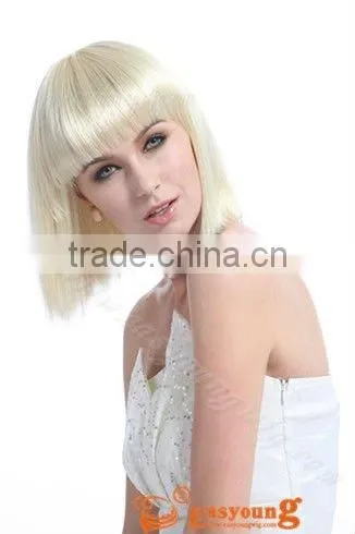 Honey blonde color hair wigs. Bobo hair wigs for mannequin