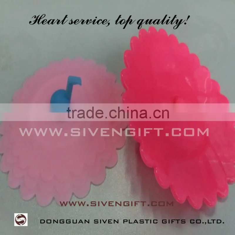 Cute design silicone cup cover beautiful silicon 3d cup lids