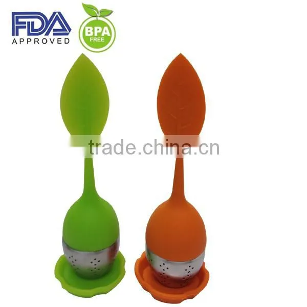 Fashion design pear shape silicone tea bag, silicone tea infuser