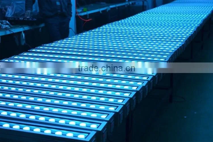 Direct Sale IP65 Outdoor DMX512 6in1 RGBWA+UV 24x15w LED Slim Cameleon Linear Panel LED Wash Bar Light