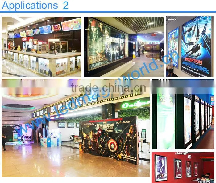 2014 new China innovative movie theater custom acrylic led edge lit sign