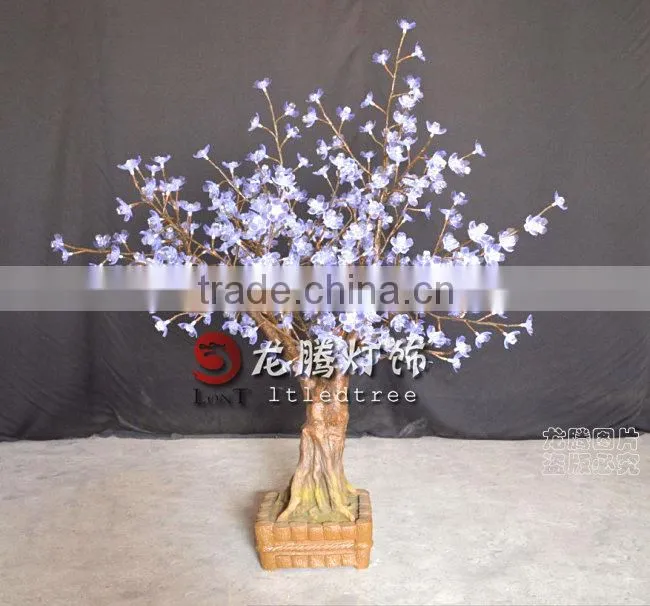 2014 Popular Green led cherry bonsai