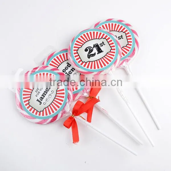 Singles Wrapped Fruit Flavour Big Bom Lollipop for sale