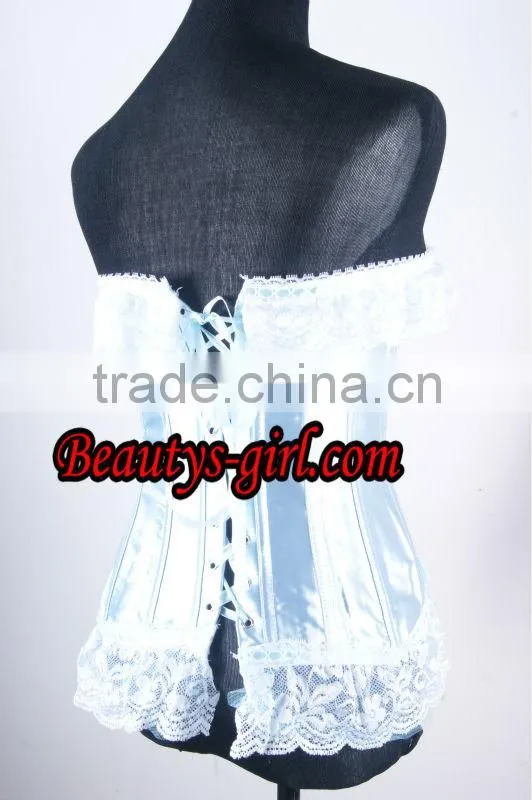 Hotsale Fashion Woman Sexy Lovely Blue Princess Corset For Party