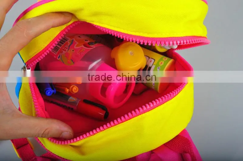 Lovely practical educational Kids school bag with wheels for girls plush child schoolbag