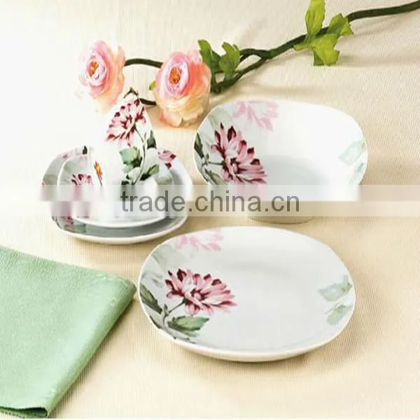 square dinner set,square shape dinner set,bone china square dinner set