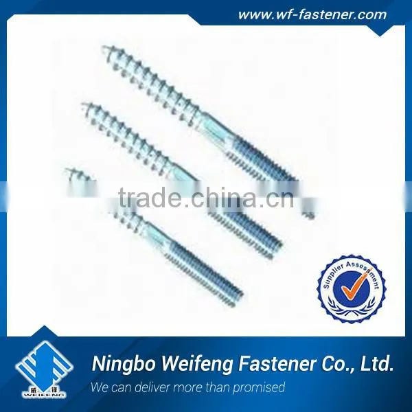 Galvanized 5/16 UNC Double Head Hanger Bolts Metric,Hanger bolt/headless screws,hanger bolt