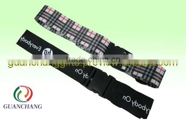silkscreen luggage belts with 3-digi combination lock