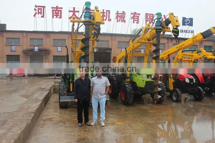 Hydraulic digger on Cobblestone soil layer