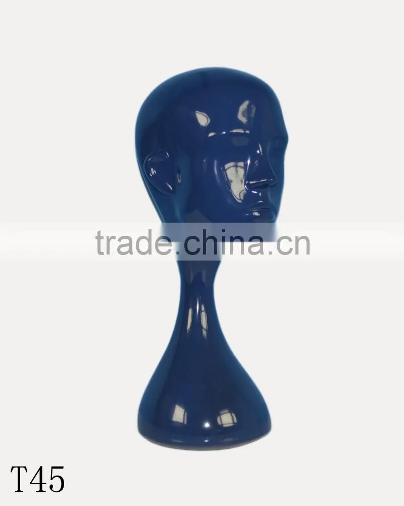 Realistic hat and wig display female mannequin head for sale