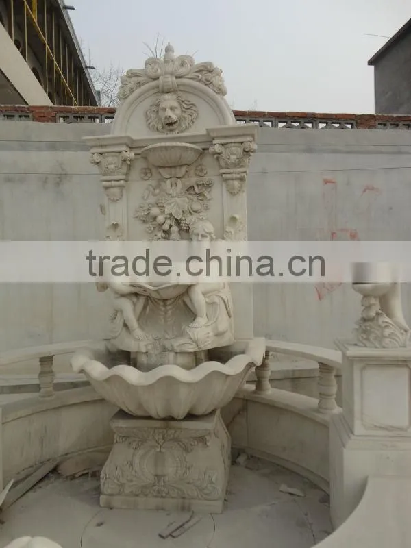 Garden Marble Carved Water Fountain with Statues