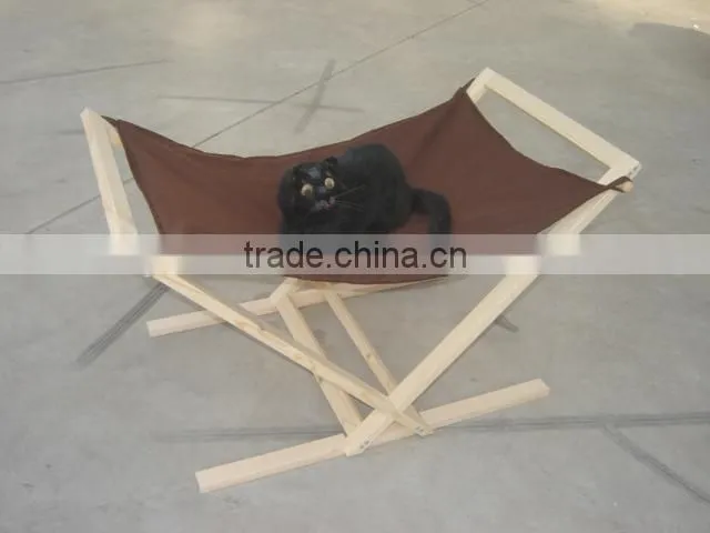 Cheap Cat Bed Hammock Wooden Frame Home House Nest Pet Swing Soft Seat
