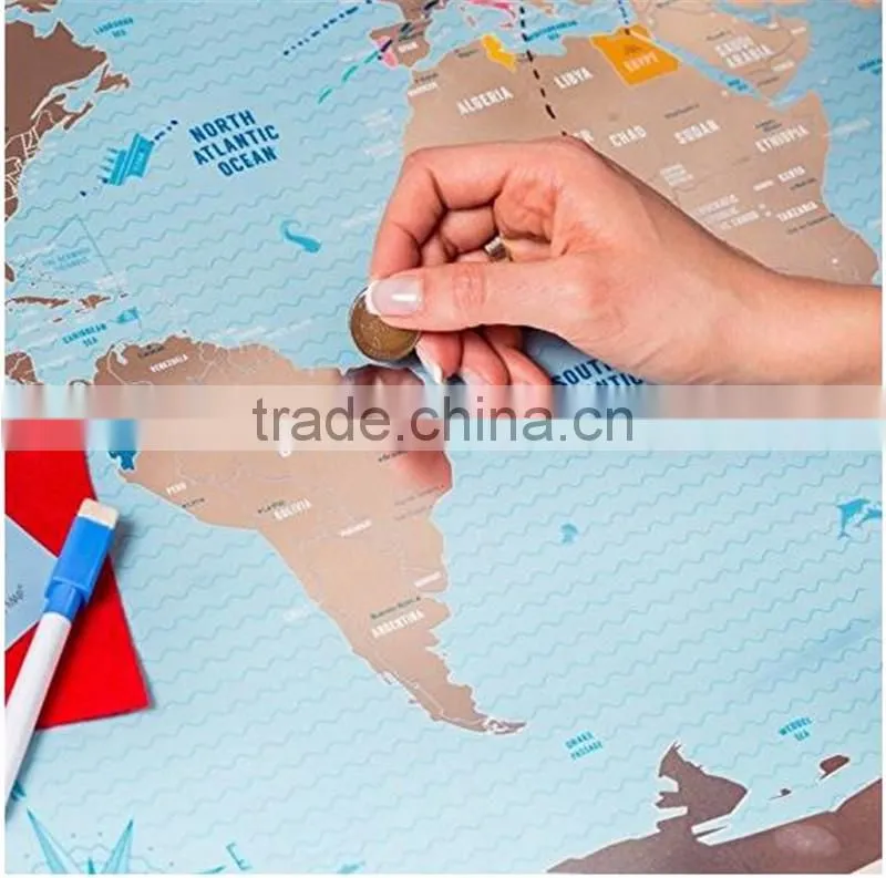 Scratchable Off World Map Large Places I've Been World Travel Map Great Scratchable World Map Gift For Any Traveller AMA-11