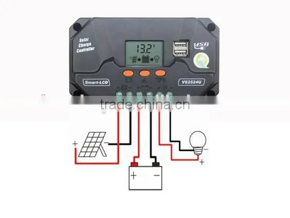 Solar Charge Controller 40A LCD Dual USB Smart Solar Charge Controller High Quality Solar Panel Power Energy System Controller