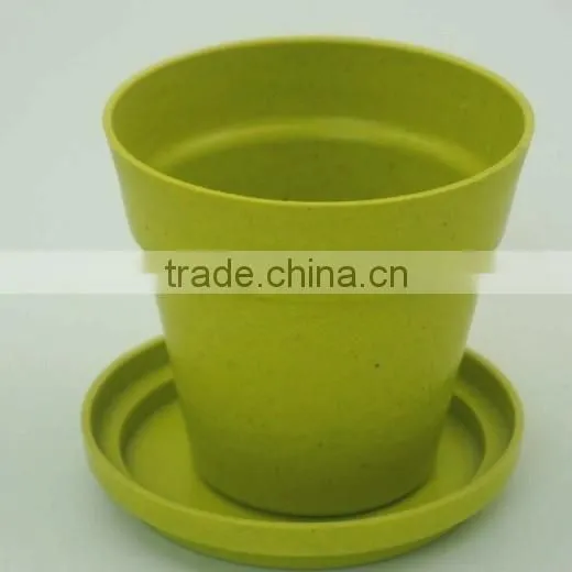 Eco-friendly bamboo fiber flower pots