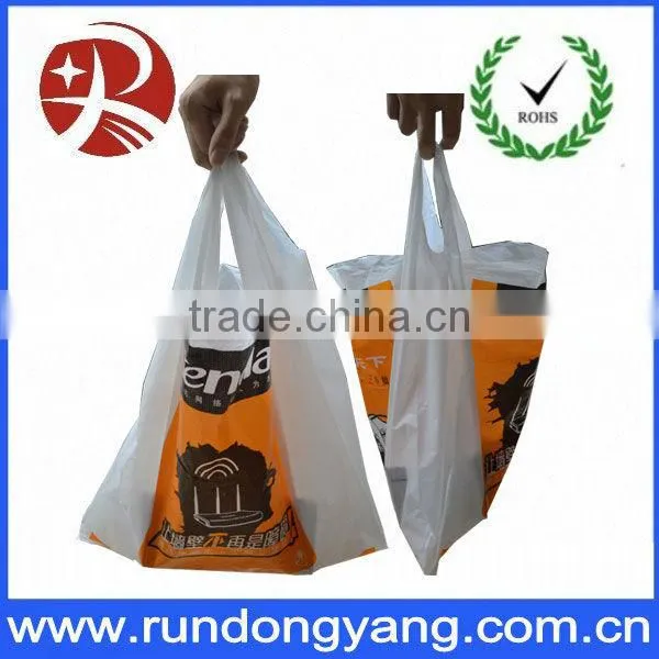 environmental plastic t shirt packaging bag printed with logo