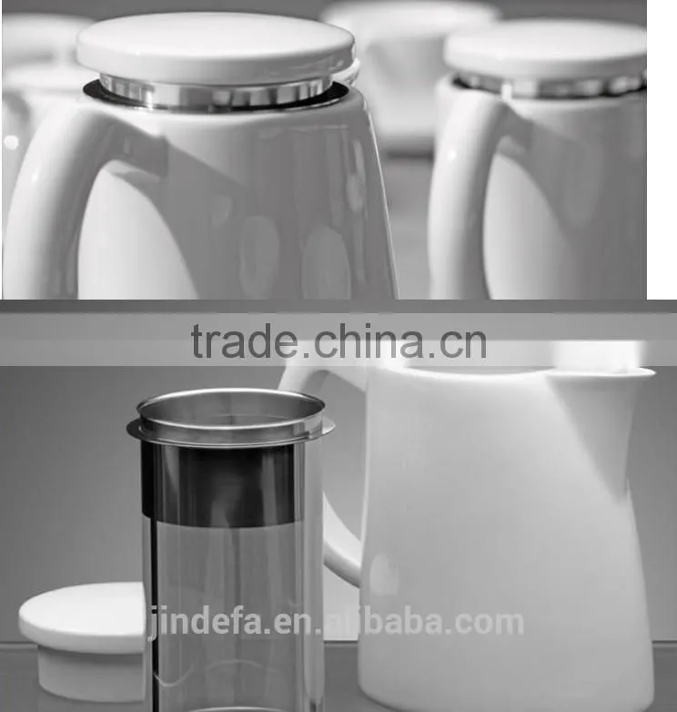 white porcelain ceramic tea pot