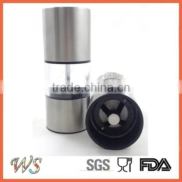 WS-PG17 Black pepper grinder with stainless steel outline