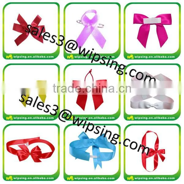 Custom Polyester Satin Ribbon Bow Pre-made Bow