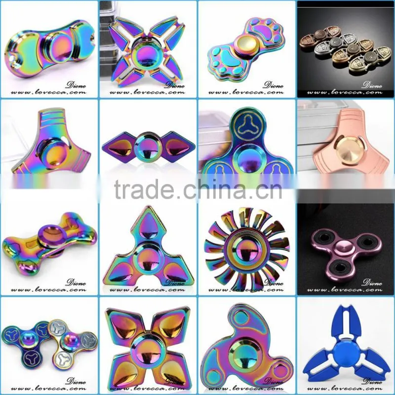 Custom Laser Engraved Logo Hand Spinner Ball Bearing Triangle Alloy Fidget Spinner