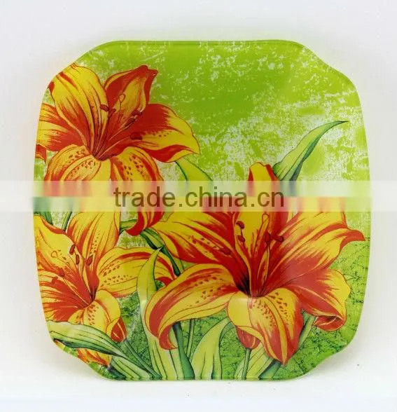 perfect glass dinner set glass tray decoration firing