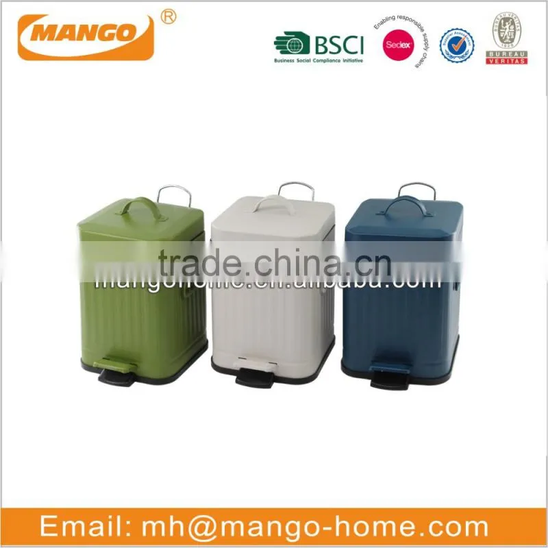 Oval Stainless Steel Garbage Can