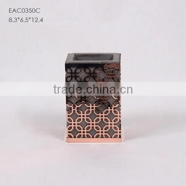 Bathroom fitting concrete / copper bathroom accessory set