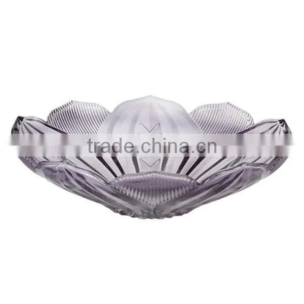 Newest design royal friut /candy/ ash plate/ High quality glass centerpiece crystal fruit plate/ ashtray BHL-P22