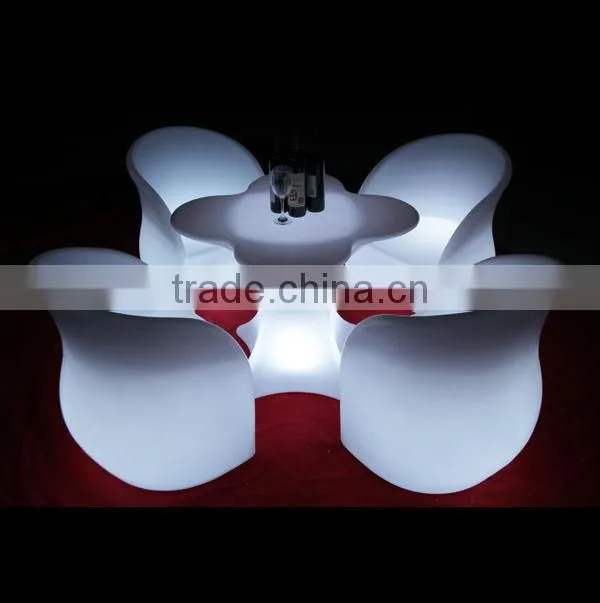 Interior decorator flower lounge chair with led light and IR remote control