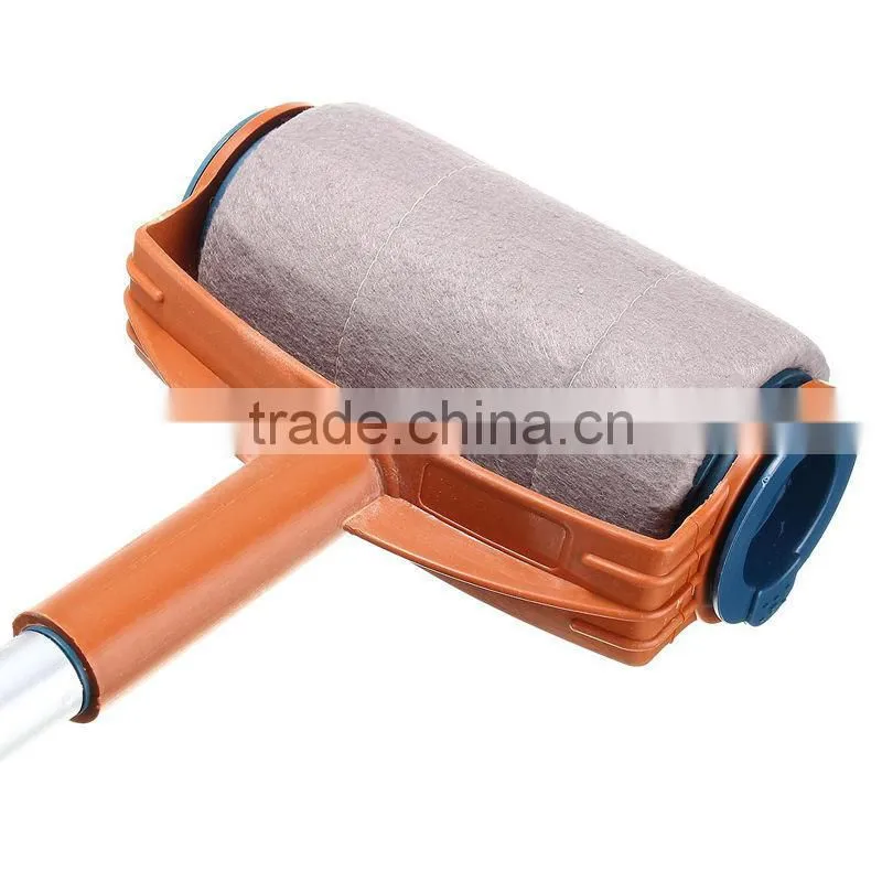 6Pcs/set Paint Roller Brush Handle Pro Flocked Edger Room Wall Painting Runner