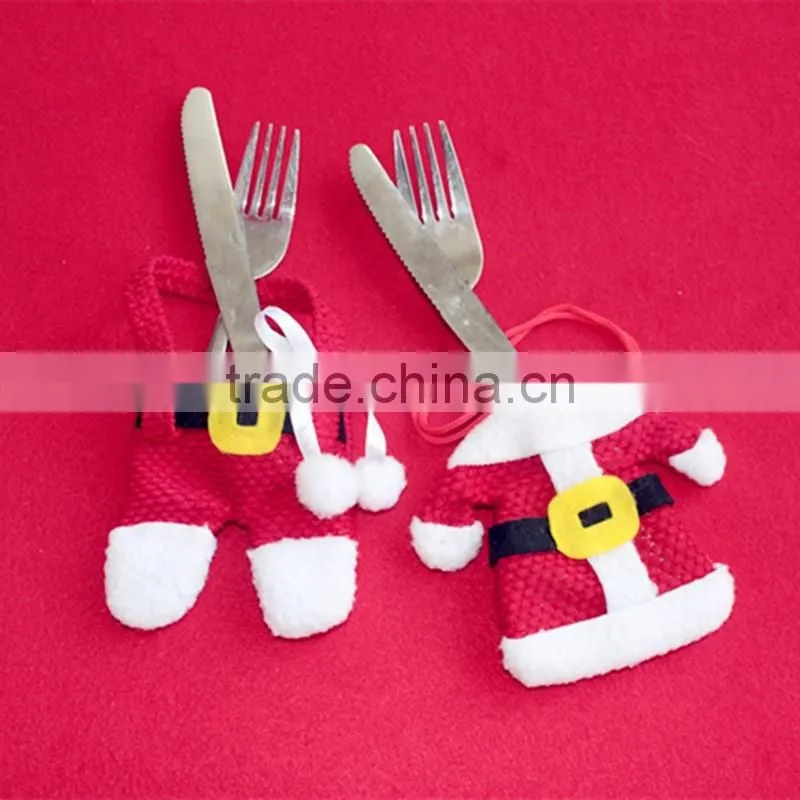 New Products Movable Christmas Gift Cheap Tableware Knife Fork Bag Christmas Decoration