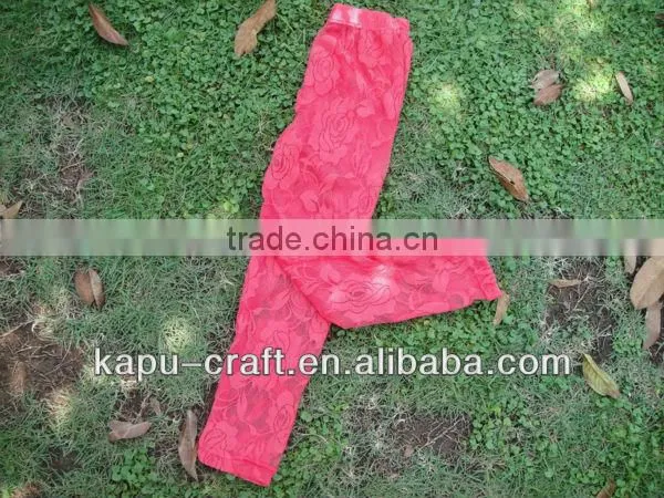Wholesale children' clothing cheap summer baby icing leggings baby girl lace trousers