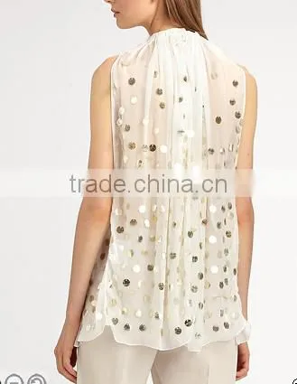 ladies asymetrical sequin tops
