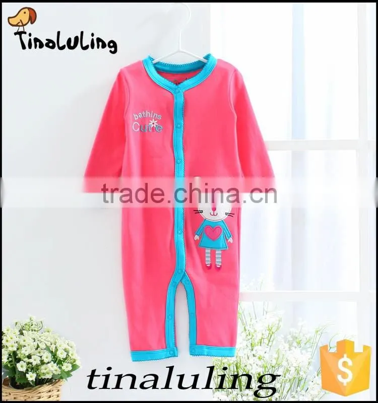 100 cotton infant baby girls romper wholesale girls cute lovely rabbit bodysuits baby jumpsuits