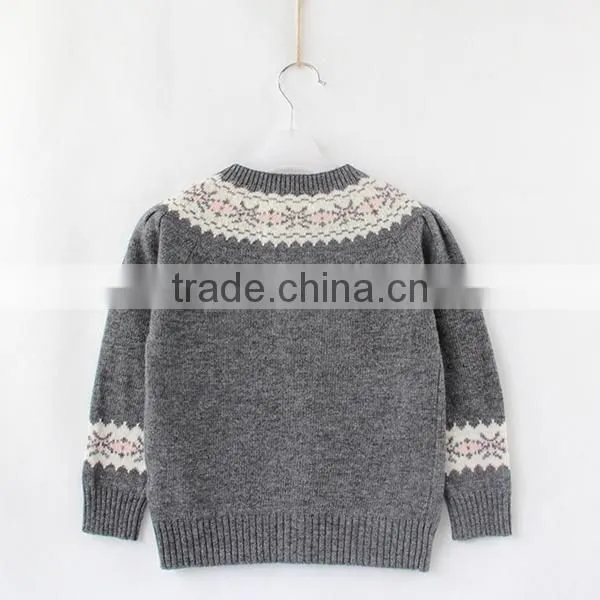Girls snowflake pattern knitted christmas sweater