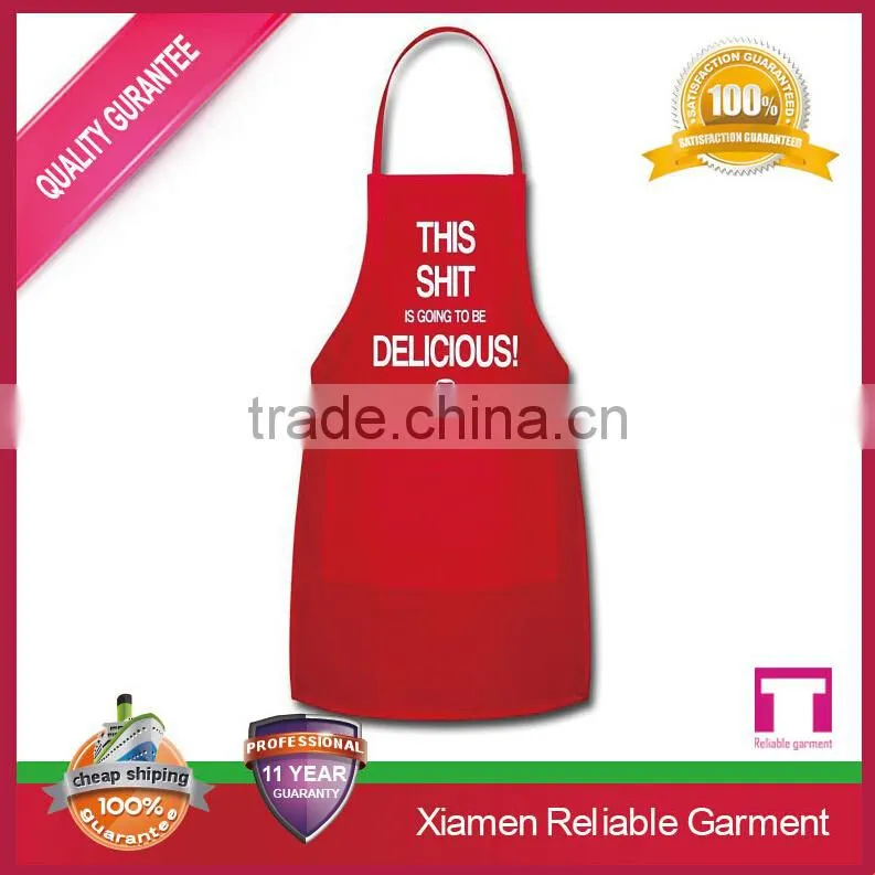 Red colour bartender waterproof apron fabric