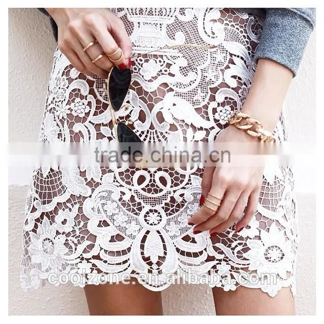 Latest perfect pattern lace mini skirts fashion 2015