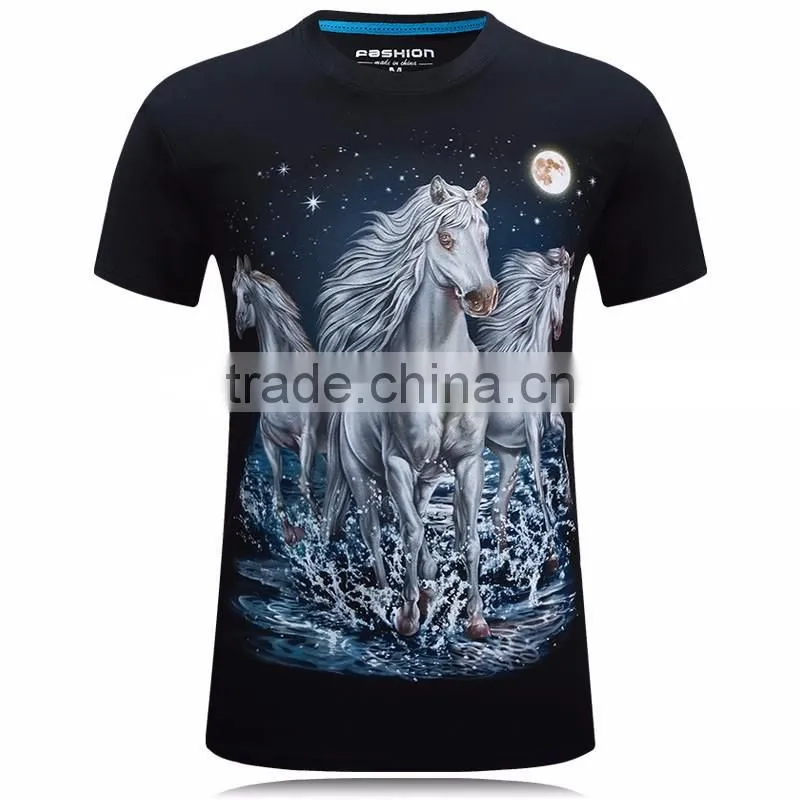 3D summer wholesale Men's tshirt printing cotton custom tshirt