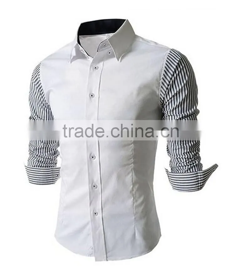 Men's Casual T-shirts Slim Fit camisa Dress Shirts
