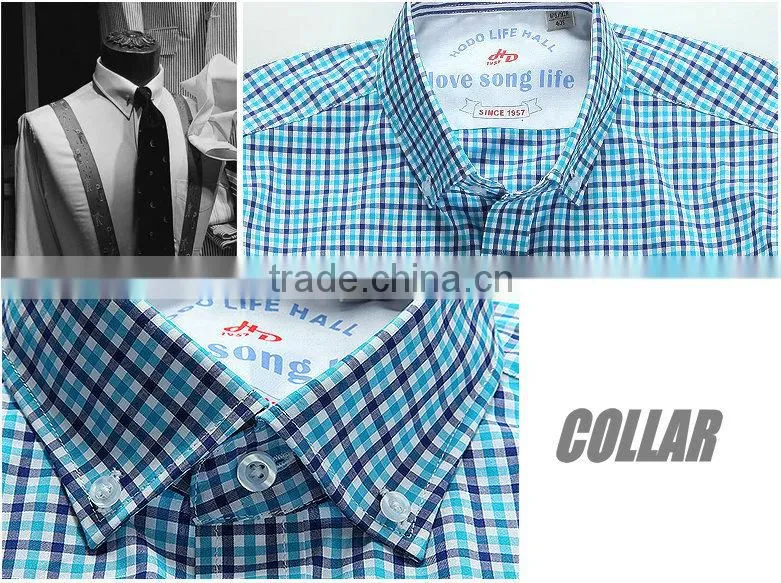 non iron men's shirt plaids shirt red color