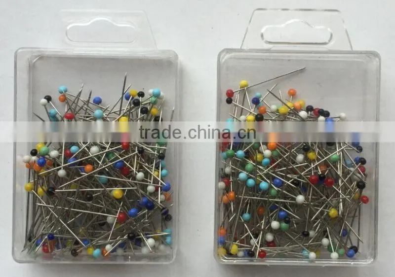 2015 new design colorful pearl head pins