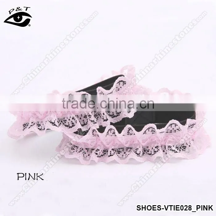 4 Colors Lace Ribbon Shoe Lace Elastic Straps For high heels