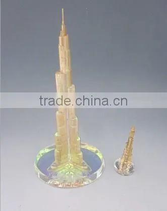 High Quanlity Crystal LED Dubai Tower With Souvenir Gift